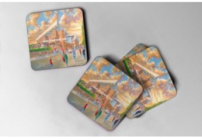 Villa Park Stadium Fine Art Glass Coasters - Aston Villa FC